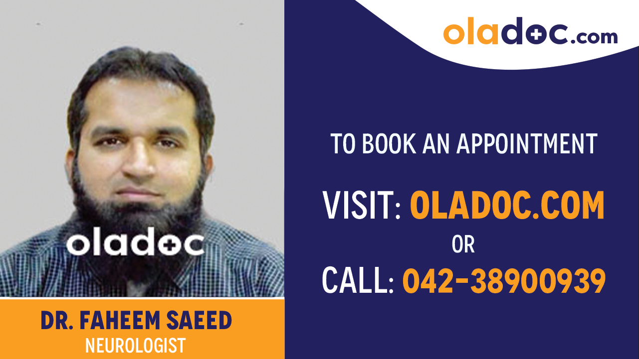 Book appointment with Dr. Faheem Saeed -best  Neurologist Lahore